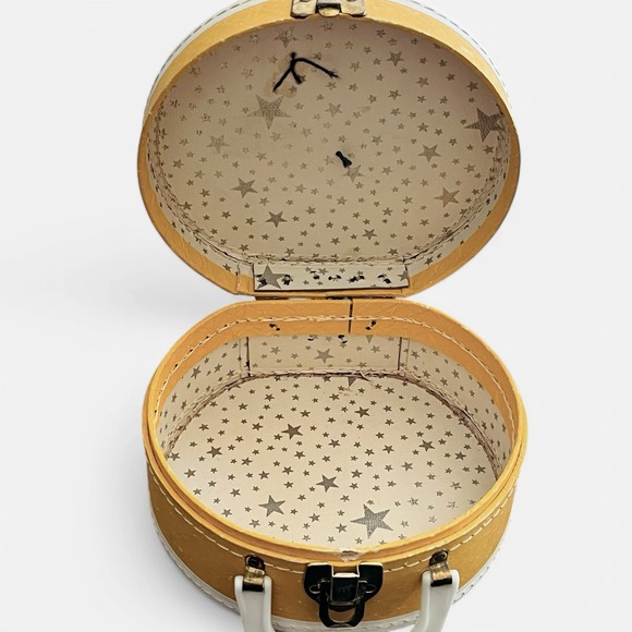 Vintage Luce Flocked Yellow Bunny Kite Child's Round Toy Case‎ Suitcase Bag - Picture 8 of 12